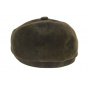Khaki Leather Hatteras Newsboy Cap - Aussie Apparel