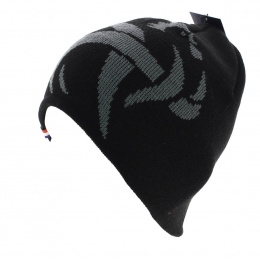 Official FFF short beanie in black with gray acrylic rooster