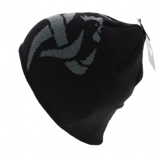 Official FFF short beanie in black with gray acrylic rooster