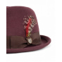 Brixton Trilby Hat - Gain Maroon