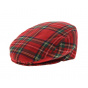 Flat cap - Red Tartan