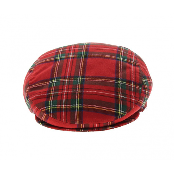 Flat Cap - Red Tartan