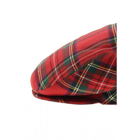 Casquette Plate - Tartan Rouge