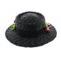 Mary Poppins Black Synthetic Straw Hat - Traclet