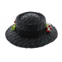 Mary Poppins Synthetic Straw Hat Black - Traclet