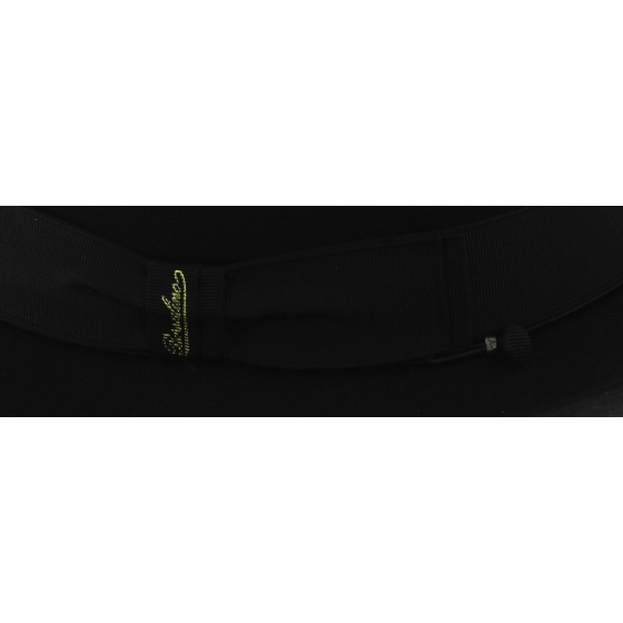 Black Beaver Fur Felt Hat Beaver - Borsalino Black Beaver Fur Felt Hat Beaver - Borsalino