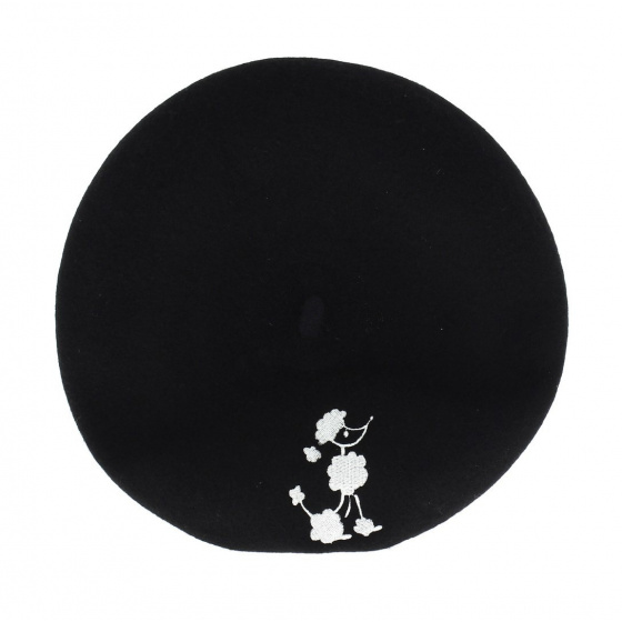 Embroidered beret - Fancy poodle