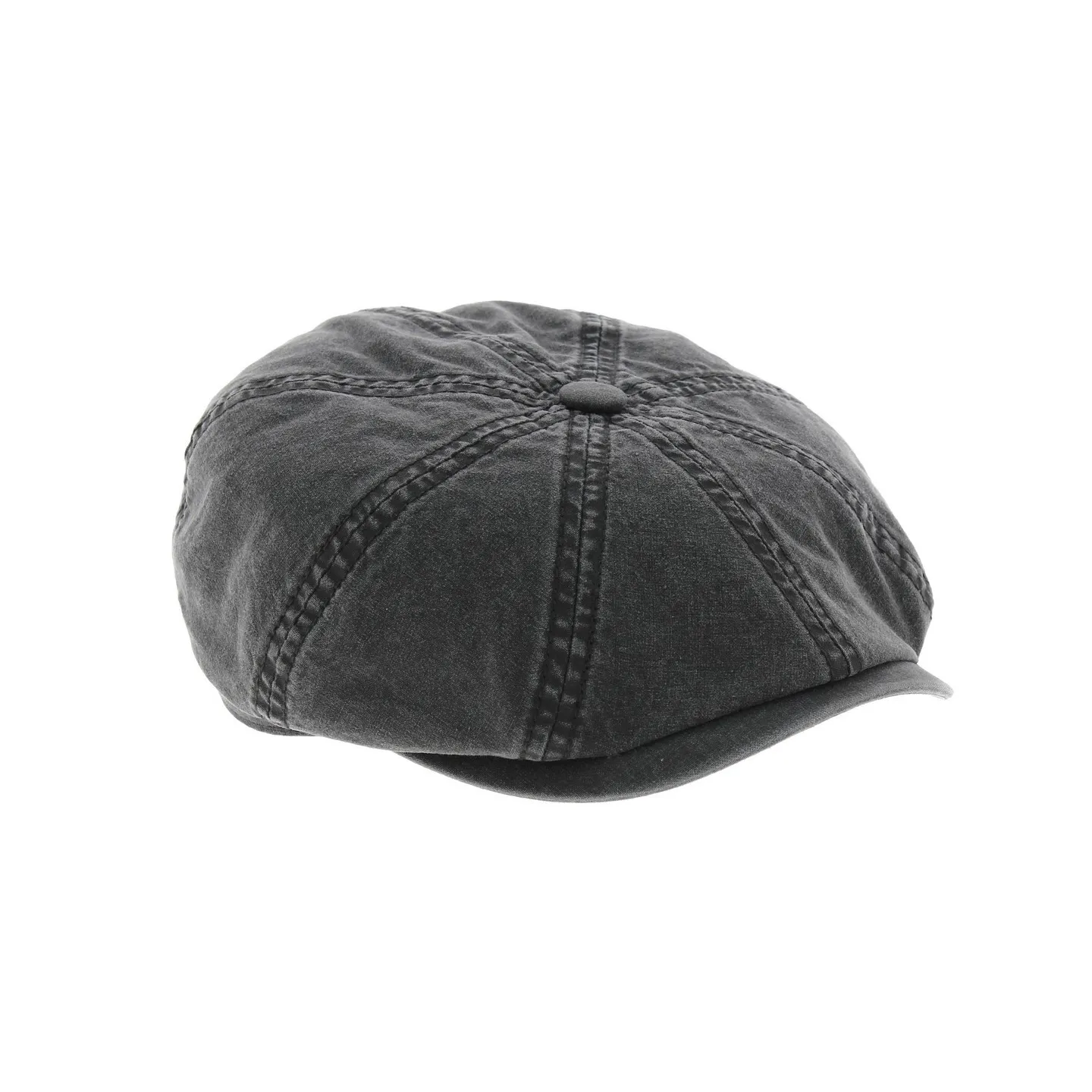 Casquette Hatteras coton biologique noir - Stetson Reference : 2114 | Chapellerie Traclet