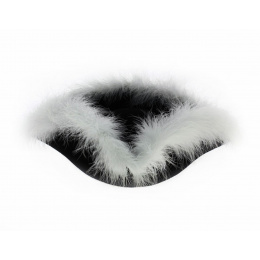 White Marabou Tricorn