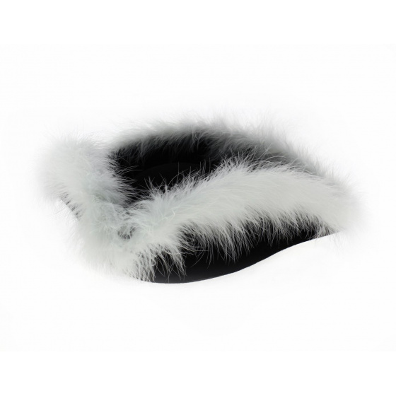 White Marabou Tricorn