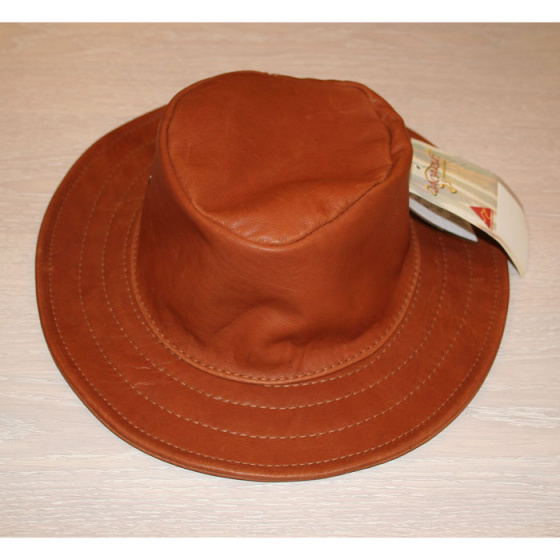 Traveller style leather hat