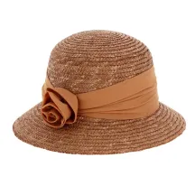 Copper Straw Cloche Hat Reference: 6473 | Chapellerie Traclet