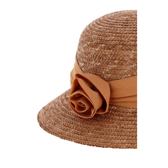 Chapeau cloche paille cuivre Chapeau cloche paille cuivre