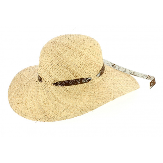 Daisie straw wide-brimmed hat