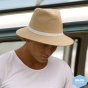 Traveller Wide Brim Beige Linen Hat - Rigon Headwear