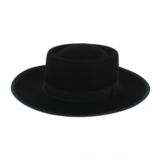 Black Felt Auvergnat Hat