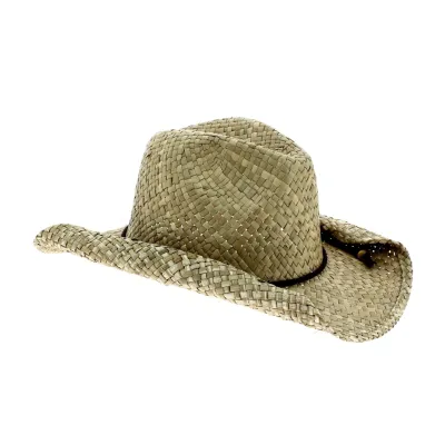 Chapeau Cowboy Paille Naturelle - Traclet Reference : 1390 | Chapellerie Traclet