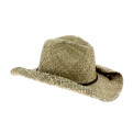 Chapeau Cowboy Ariat En Paille Naturelle Punchy Sisal, Taille 7 1/2 – Parfait Pour Vos Sorties Western !