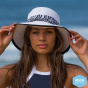 Miranda Cloche Hat White&Black Natural Fibers - Rigon Headwear 