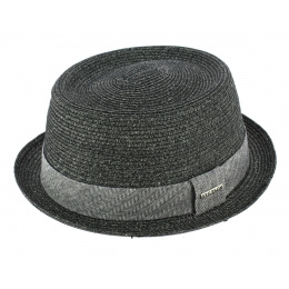 Robston Toyo Anthracite Porkpie Hat - Stetson