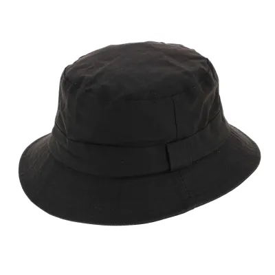 Brown Waxed Cotton Grolise Bucket Hat - Jonathan Richard Reference: 6560 | Traclet Hatmakers