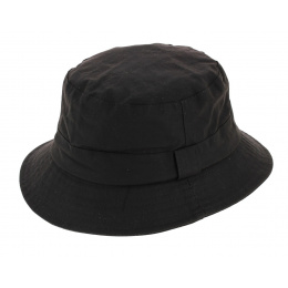 Brown Waxed Cotton Grolise Bucket Hat