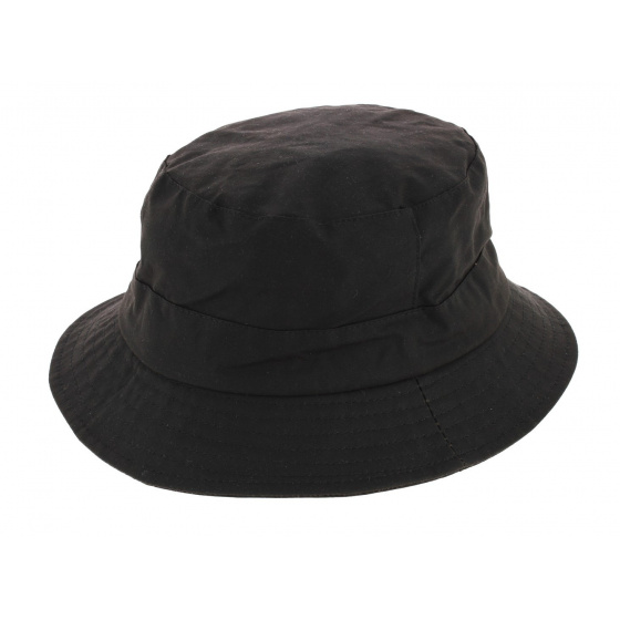 Brown Waxed Cotton Grolise Bucket Hat