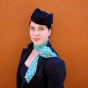 Navy Blue Flight Attendant Pillbox Hat