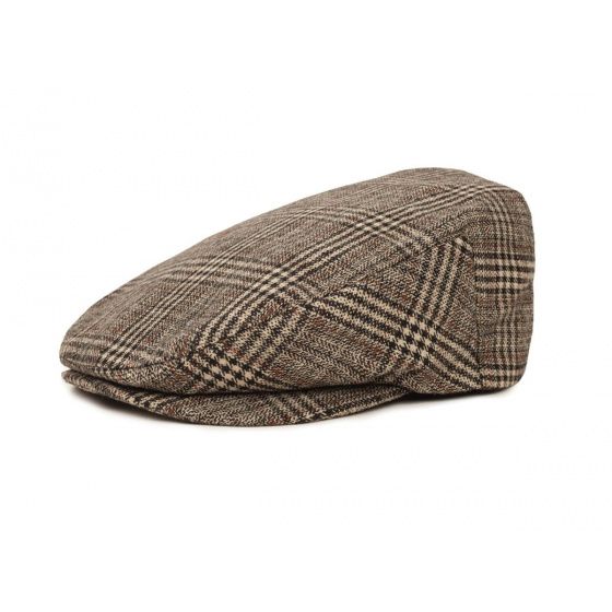 Barrel Brown Cream Flat Cap - Brixton