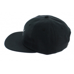 Black Cotton Strapback Script Cap - Huf