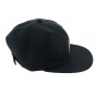 Black Cotton Strapback Script Cap - Huf