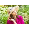 Chapeau paille capeline Esthete Rose & Orange Reference : 6614 | Chapellerie Traclet