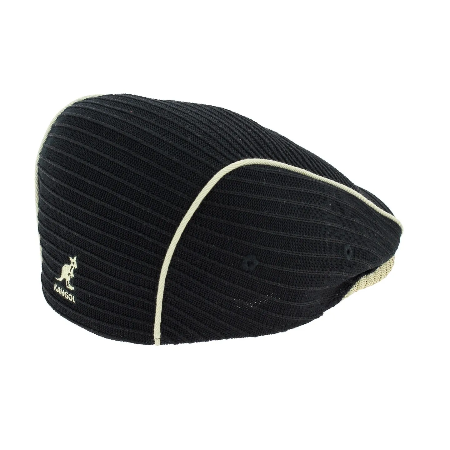 Casquette 507 Vintage Noir / Beige - Kangol Reference : 6617 | Chapellerie Traclet
