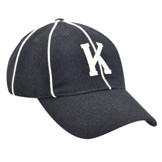Casquette Vintage 8 panels Laine Bleu-Marine - Kangol
