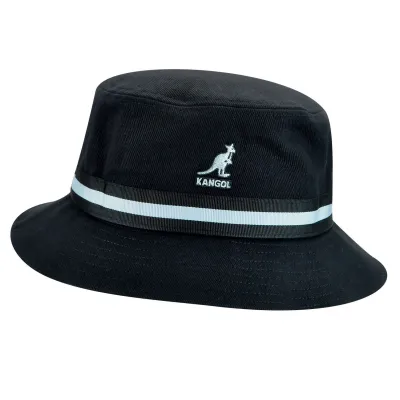 Bob Stripe Lahinch Coton Noir - Kangol Reference : 6630 | Chapellerie Traclet