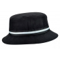 Black Cotton Stripe Lahinch Bucket Hat - Kangol