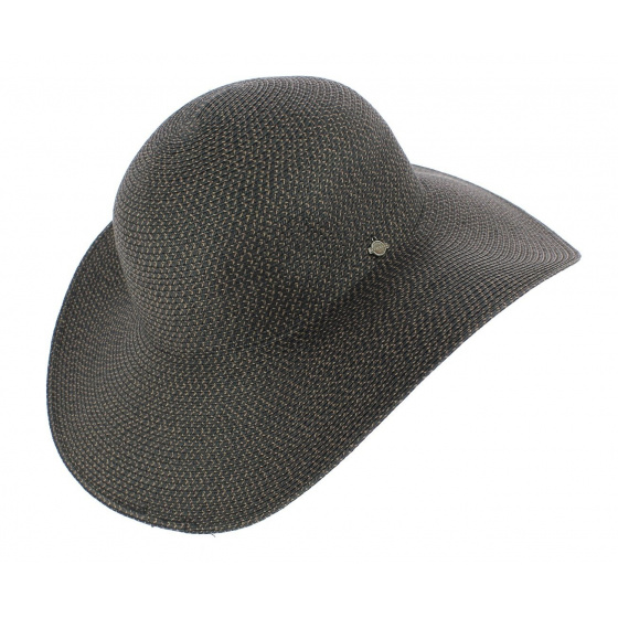 Black Paper Straw Summer Saint Barth Wide Brim Hat - Seeberger