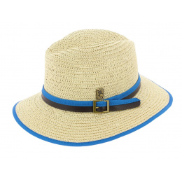 Traveller Hodge Blue Paper Straw Hat - Herman Headwear