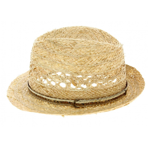 Natural Straw Covoma Trilby Hat - Wegener