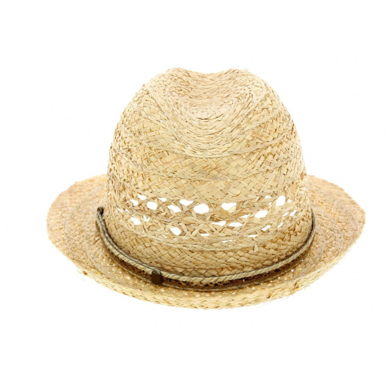 Natural Straw Covoma Trilby Hat - Wegener