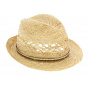 Natural Straw Covoma Trilby Hat - Wegener