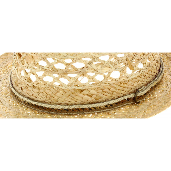 Natural Straw Covoma Trilby Hat - Wegener