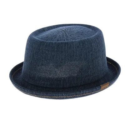 Blue Denim Mowbray Porkpie Hat - Kangol Reference: 6667 | Traclet Hat Shop