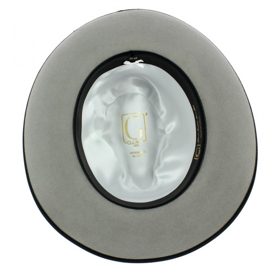 Gray Fur Felt President Fedora Hat - Guerra Gray Fur Felt President Fedora Hat - Guerra