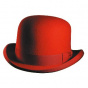Red bowler hat 10 cm