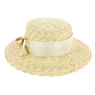 Canotier Femme Sidonie Ruban Naturel - Traclet Reference : 2561 | Chapellerie Traclet