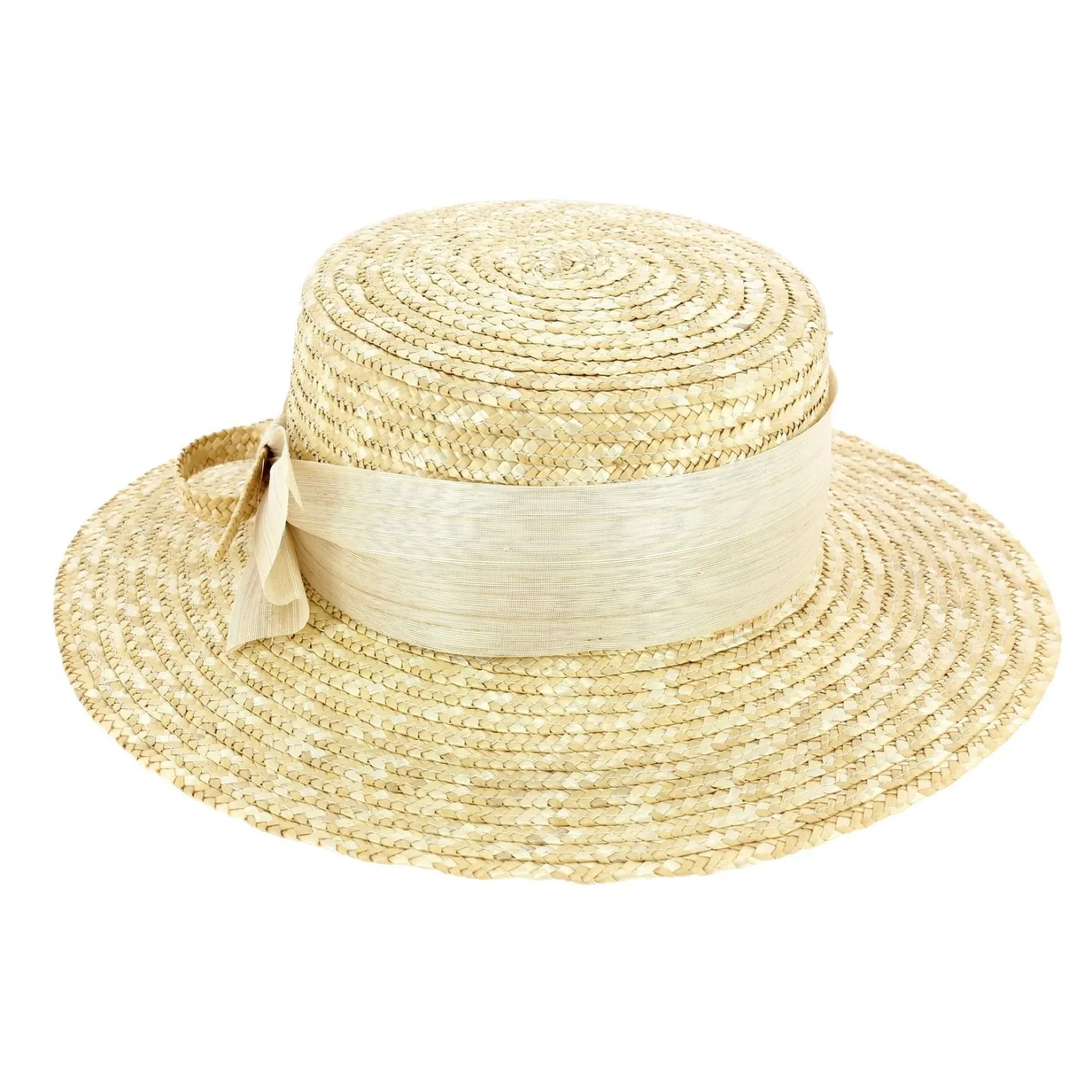 Canotier Femme Sidonie Ruban Naturel - Traclet Reference : 2561 | Chapellerie Traclet