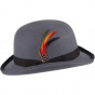 Gray Bowler Hat English Derby - Jaxon