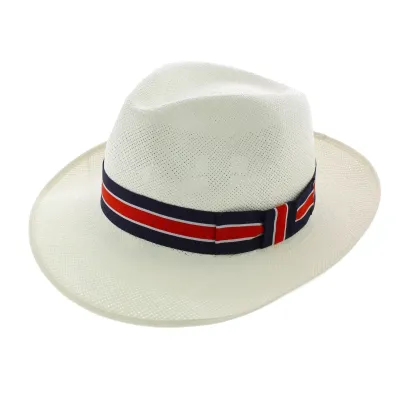 Natural Panama Regimental Fedora Hat - Christy Reference: 6689 | Traclet Hat Shop