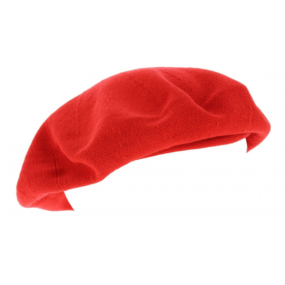 Red cotton beret